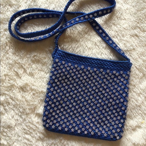 💎5xHP!💎Hand Beaded Crystal Flowers Crossbody Bag - Picture 5 of 9